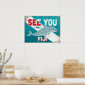 Fiji Dolphin - Retro Vintage Travel Poster (Keuken)