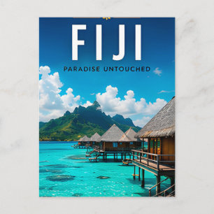 🏝️ Fiji Eiland Paradijs Luxe Reis Decor 🌊 Briefkaart
