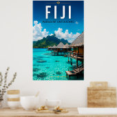 🏝️ Fiji Eiland Paradijs Luxe Reis Decor 🌊 Poster (Keuken)
