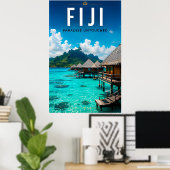 🏝️ Fiji Eiland Paradijs Luxe Reis Decor 🌊 Poster (Thuiskantoor)