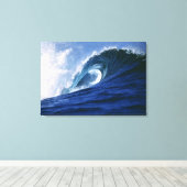 Fiji-eilanden, Tavarua, Cloudbreak. Een golf Canvas Afdruk (Insitu (Houten vloer))