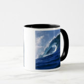 Fiji-eilanden, Tavarua, Cloudbreak. Een golf Mok (Voorkant rechts)