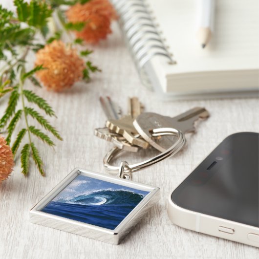 Fiji-eilanden, Tavarua, Cloudbreak. Een golf Sleutelhanger (Zijkant)