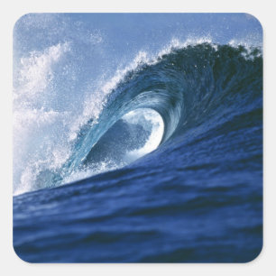 Fiji eilanden, Tavarua, Cloudbreak. Een golf Vierkante Sticker