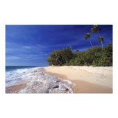 Fiji-eilanden, Tavarua. Dit strand op Tavarua, Foto Afdruk (Voorkant)