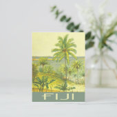 Fiji-eilanden — vintage-reisstijl briefkaart (Staand voorkant)