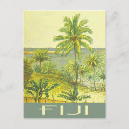 Fiji-eilanden — vintage-reisstijl briefkaart