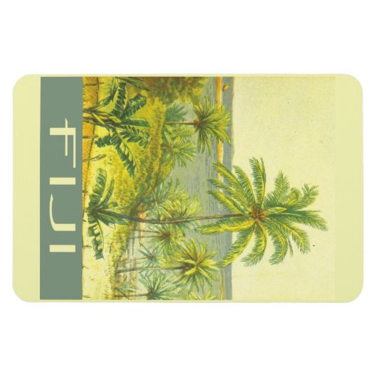 Fiji-eilanden — vintage-reisstijl magneet (Horizontaal)