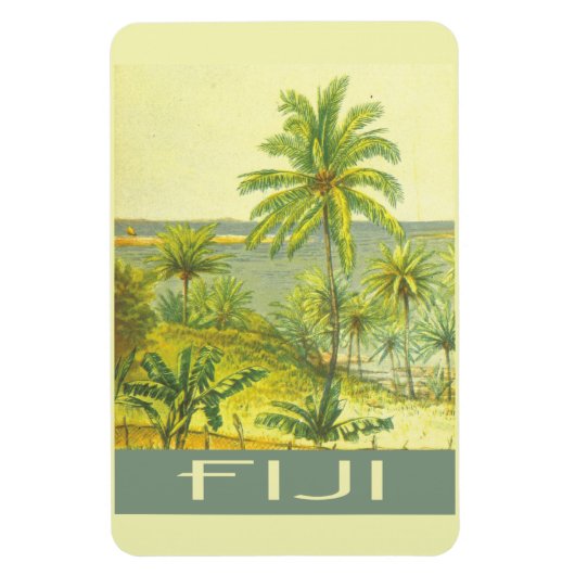 Fiji-eilanden — vintage-reisstijl magneet (Verticaal)