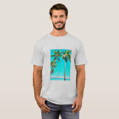 Fiji-eilanden Zomkokospalmen reizen T-shirt (Voorkant volledig)