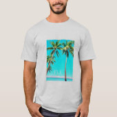 Fiji-eilanden Zomkokospalmen reizen T-shirt (Voorkant)