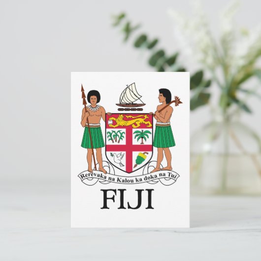 FIJI - embleem/vlag/wapen/symbool Briefkaart (Staand voorkant)