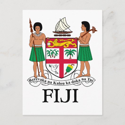 FIJI - embleem/vlag/wapen/symbool Briefkaart (Voorkant)