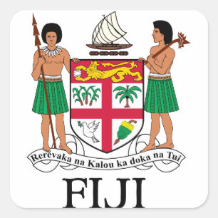 FIJI - embleem / vlag / wapen / symbool Vierkante Sticker