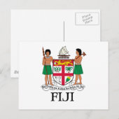 FIJI - embleem/vlag/wapenschild/symbool Briefkaart (Voorkant / Achterkant)