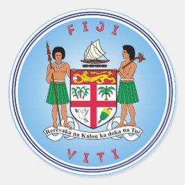 Fiji Erfgoed Embleem Ronde Sticker