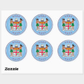 Fiji Erfgoed Embleem Ronde Sticker (Vel)