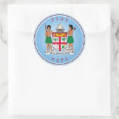 Fiji Erfgoed Embleem Ronde Sticker (Tas)