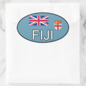 Fiji euro-Sticker Ovale Sticker (Tas)