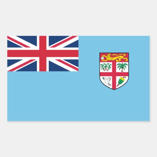 Fiji/Fijiaanse vlag Rechthoekige Sticker (Voorkant)