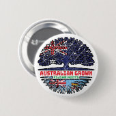 Fiji Fijian Australian Australia Tree Roots Flag Ronde Button 5,7 Cm (Voorkant /achterkant)