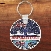 Fiji Fijian Australian Australia Tree Roots Flag Sleutelhanger (Voorkant)