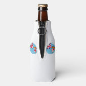 Fiji Fijian Flag Flesjeskoeler (Fles Achterkant)