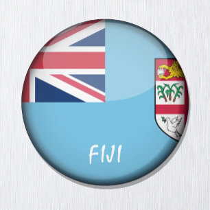 Fiji, Fijische vlag & Oceanië - sport- en sportfan Magneet