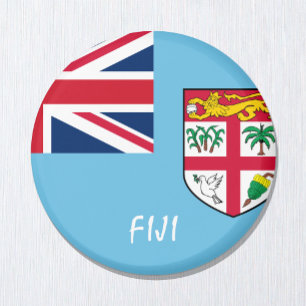 Fiji, Fijische vlag & Oceanië - sport- en sportfan Magneet