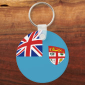 Fiji Fisheye Flag Sleutelhanger (Voorkant)