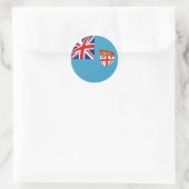Fiji Fisheye Vlag Sticker (Tas)