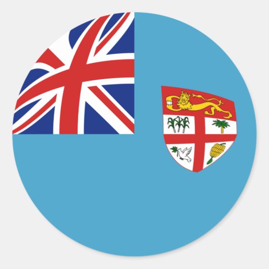 Fiji Fisheye Vlag Sticker (Voorkant)