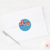 Fiji Fisheye Vlag Sticker (Envelop)