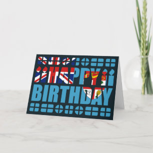 Fiji Flag Birthday Card Kaart