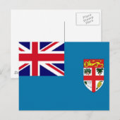 Fiji Flag Briefkaart (Voorkant / Achterkant)