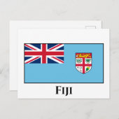 Fiji Flag Briefkaart (Voorkant / Achterkant)