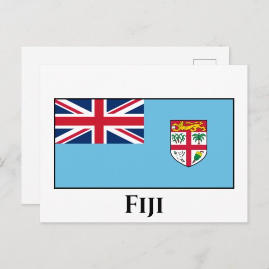 Fiji Flag Briefkaart (Voorkant / Achterkant)