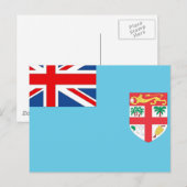 Fiji Flag Briefkaart (Voorkant / Achterkant)