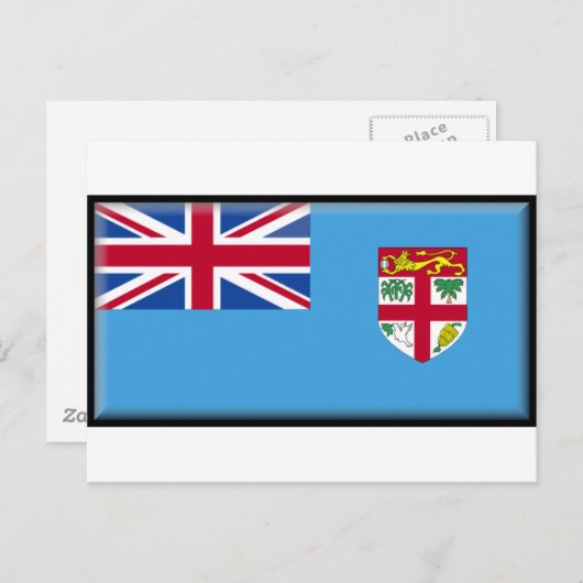 Fiji Flag Briefkaart (Voorkant / Achterkant)