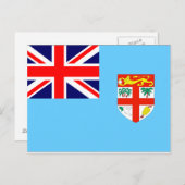 Fiji Flag Briefkaart (Voorkant / Achterkant)