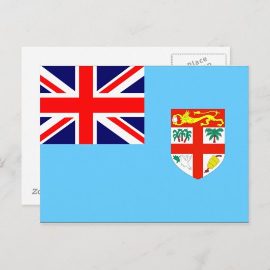 Fiji Flag Briefkaart (Voorkant / Achterkant)