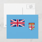 Fiji Flag Briefkaart (Voorkant / Achterkant)