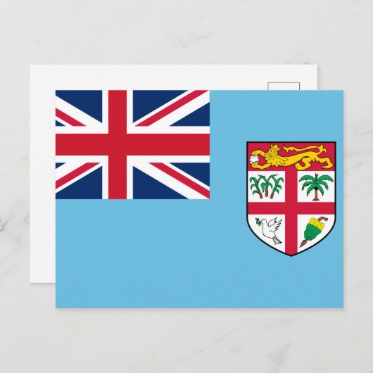 Fiji Flag Briefkaart (Voorkant / Achterkant)