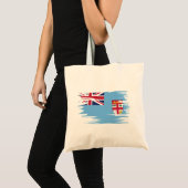 Fiji Flag Brush Art Tote Bag (Voorkant (product))