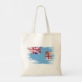 Fiji Flag Brush Art Tote Bag (Achterkant)