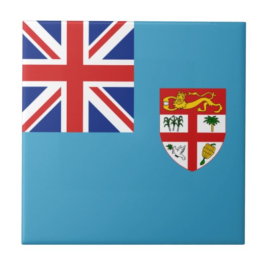 Fiji Flag Ceramic Tile Tegeltje (Voorkant)