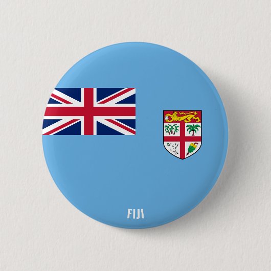 Fiji Flag Charming Patriotic Ronde Button 5,7 Cm (Voorkant)