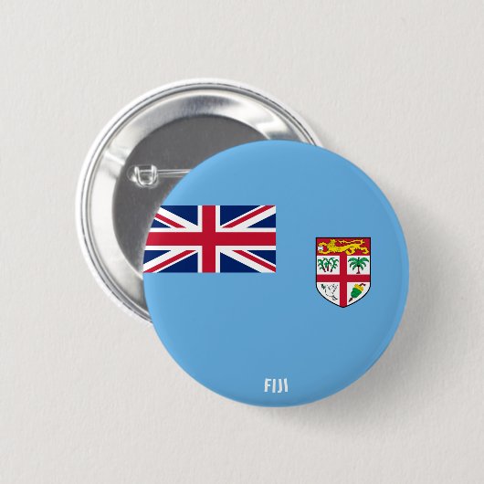 Fiji Flag Charming Patriotic Ronde Button 5,7 Cm (Voorkant /achterkant)