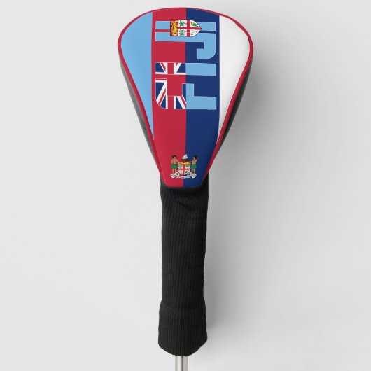 Fiji Flag Gorheerlijk Patriotic Golfheadcover (Voorkant)