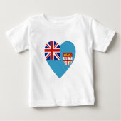 Fiji Flag Hart T-shirt (Voorkant)
